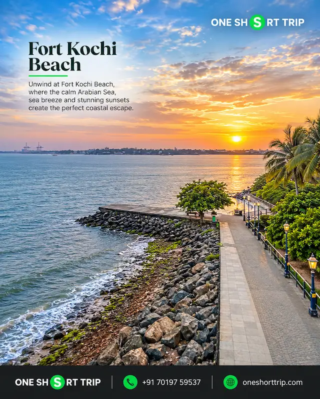 Fort Kochi Beach on Kochi and Alleppey tour from Bangalore