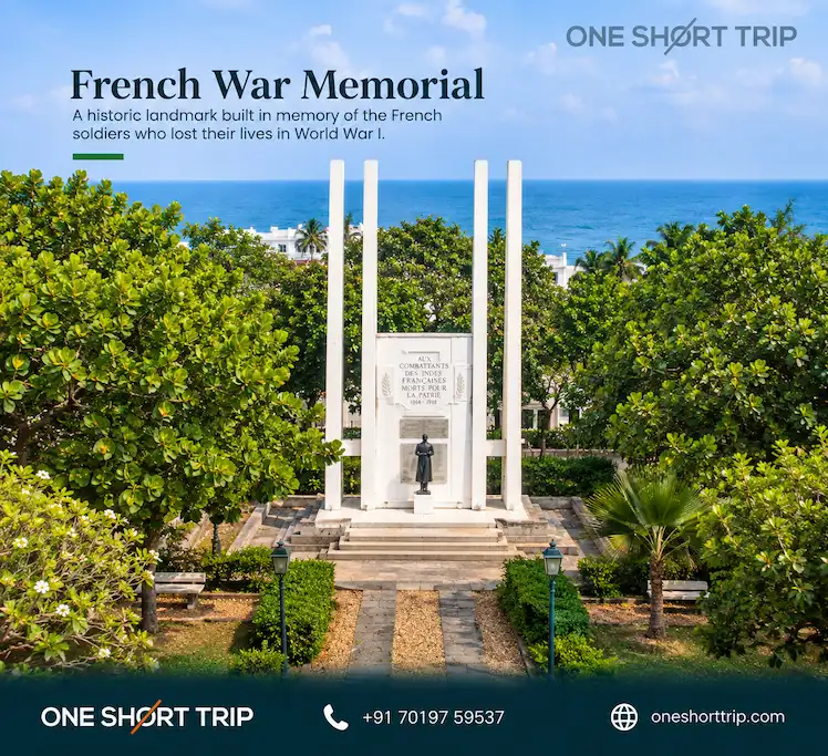 French War Memorial on the Pondicherry promenade
