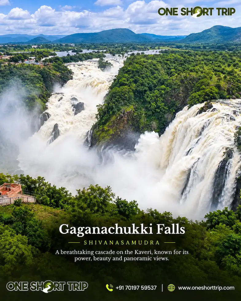 Gaganachukki Falls at Shivanasamudra on a day trip from Bangalore