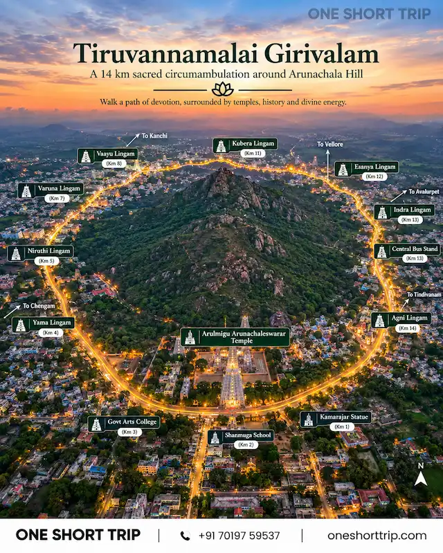 Arunachala Girivalam Path in Tiruvannamalai
