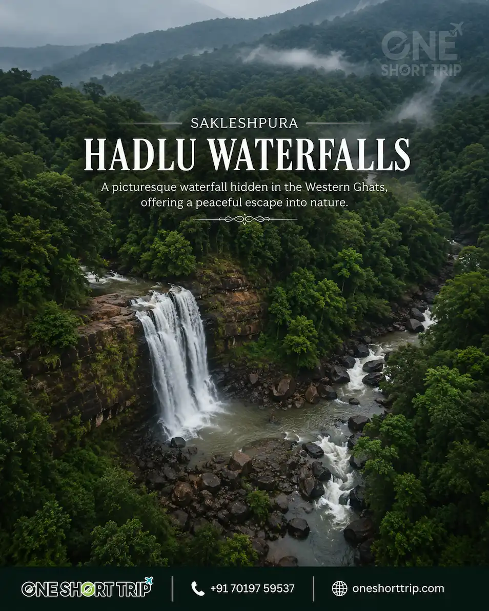 Hadlu Waterfalls in the Sakleshpur countryside