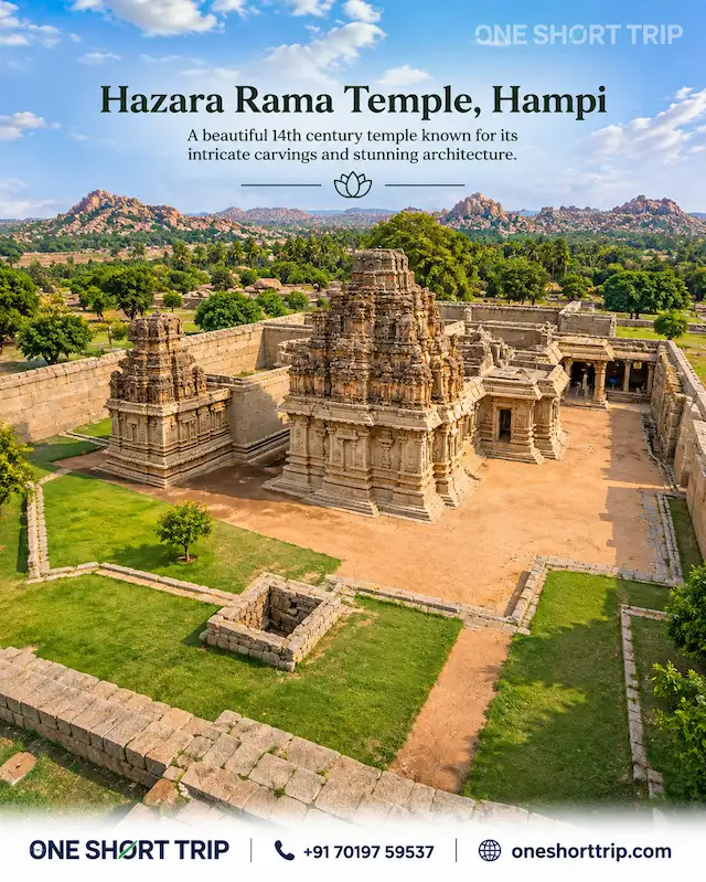 Hazara Rama Temple in the Royal Enclosure at Hampi