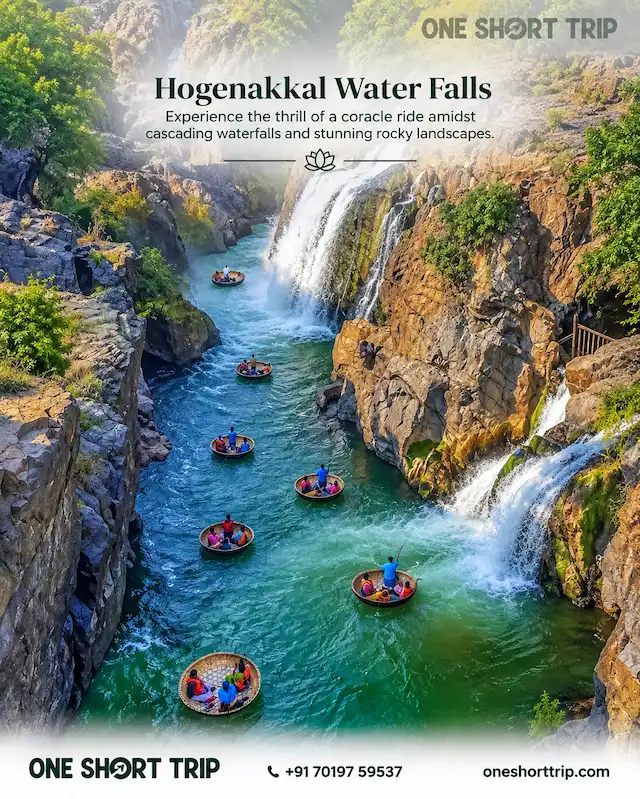 Hogenakkal Falls on the Hogenakkal and Yercaud tour from Bangalore