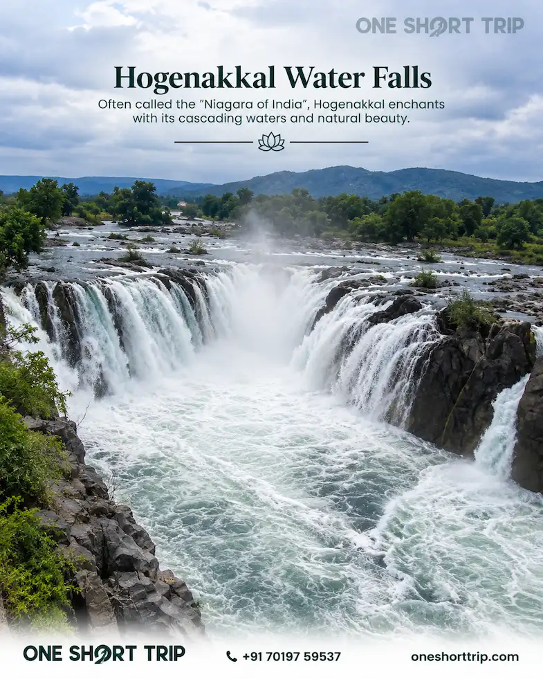 Hogenakkal Waterfalls viewpoint on the Hogenakkal Falls and Yercaud tour from Bangalore