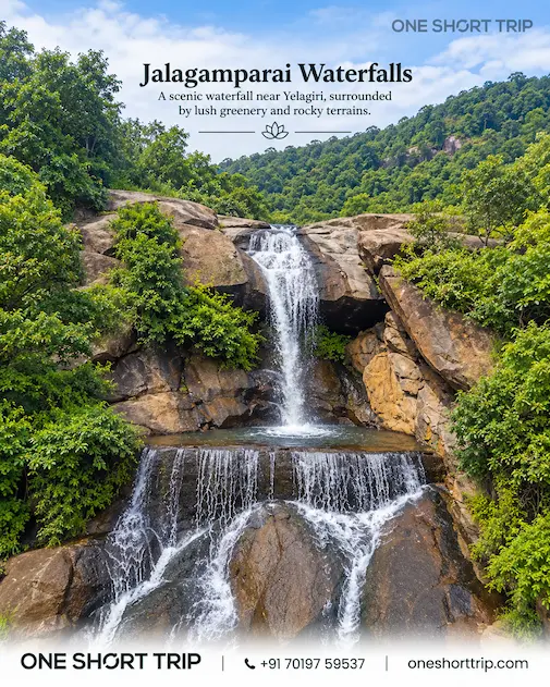 Jalagamparai Waterfalls near Yelagiri on a tour from Bangalore