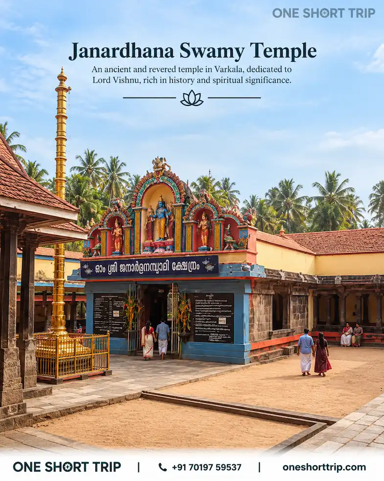 Janardhana Swamy Temple in Varkala on a tour from Bangalore