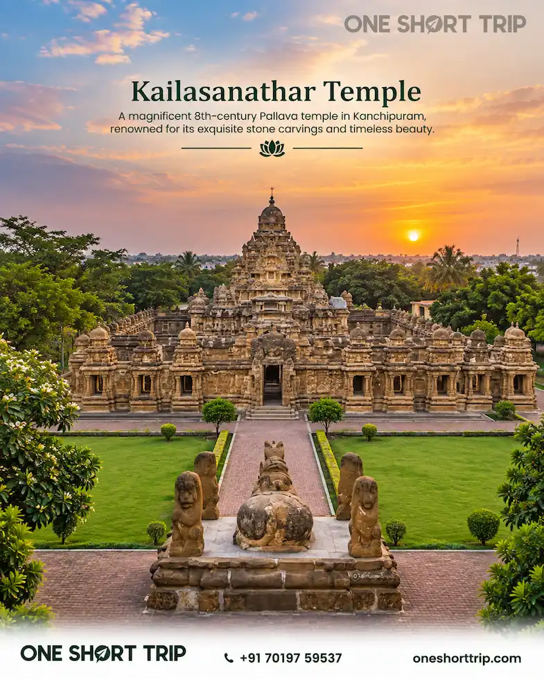 Kailasanathar Temple in Kanchipuram on a tour from Bangalore