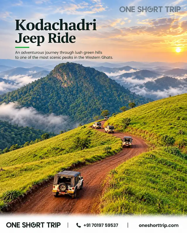 Kodachadri Jeep Ride on Kollur Kodachadri tour from Bangalore