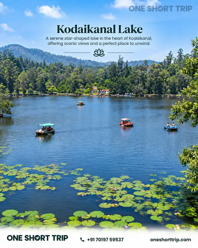 Kodaikanal Lake on a Madurai and Kodaikanal tour from Bangalore