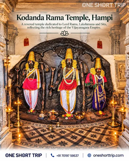 Kodanda Rama Temple beside the Tungabhadra River in Hampi