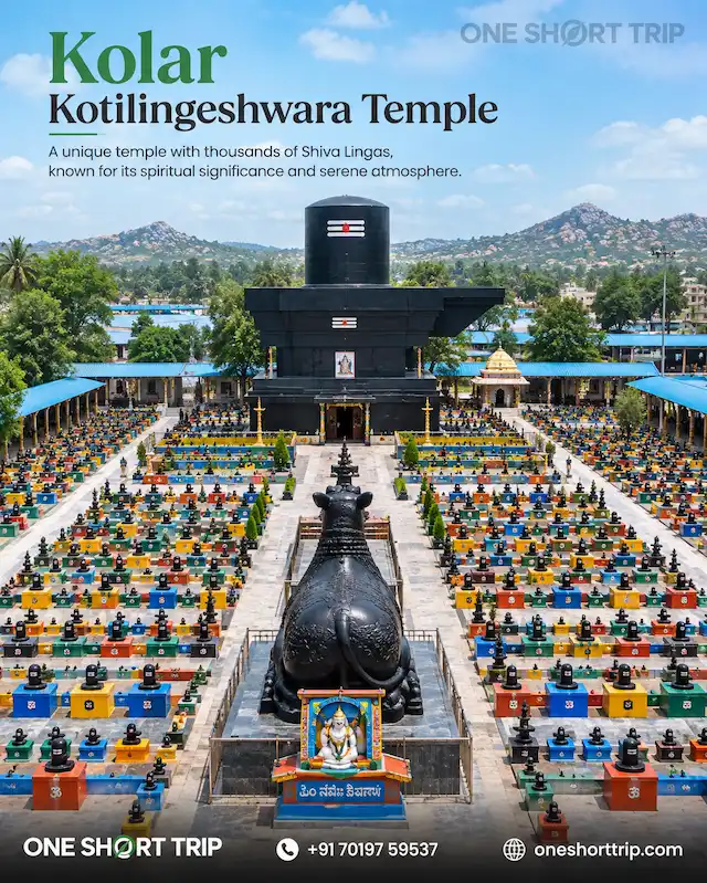 Kotilingeshwara Temple near Kolar on the temple tour from Bangalore