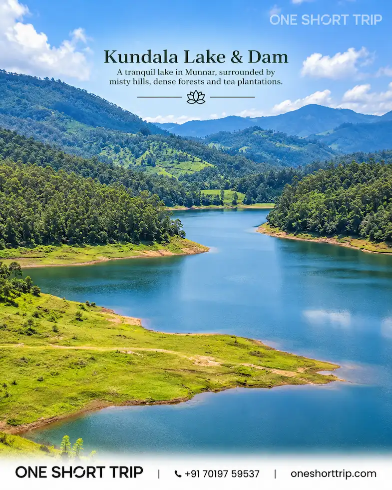Kundala Lake and Dam in Munnar on a tour from Bangalore