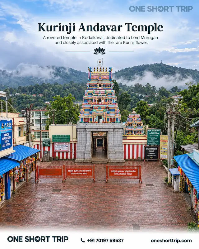 Kurinji Andavar Temple in Kodaikanal on a tour from Bangalore