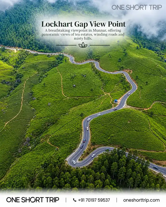 Scenic mountain landscape at Lockhart Gap near Munnar on a Munnar and Thekkady tour from Bangalore