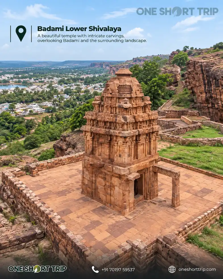 Lower Shivalaya temple in the Badami fort area