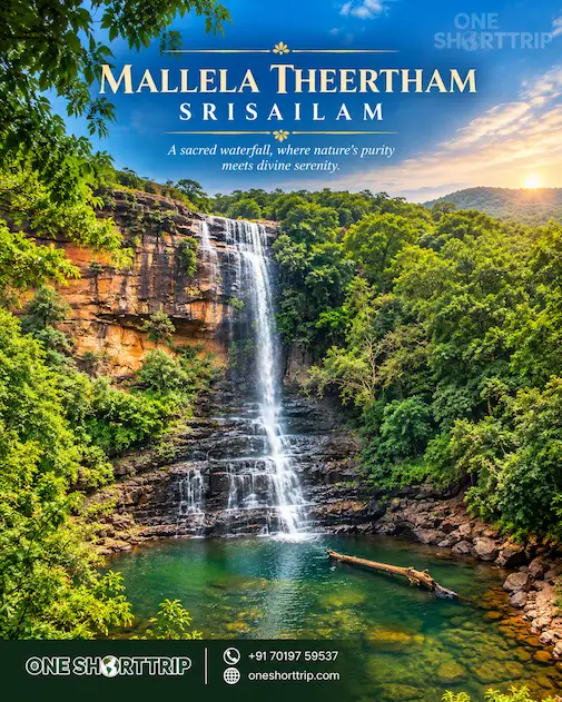 Mallela Theertham Waterfalls in the Nallamala region
