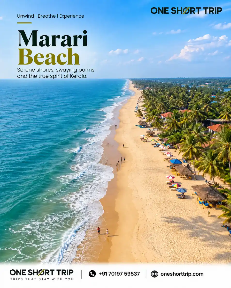 Marari Beach near Alleppey on tour from Bangalore