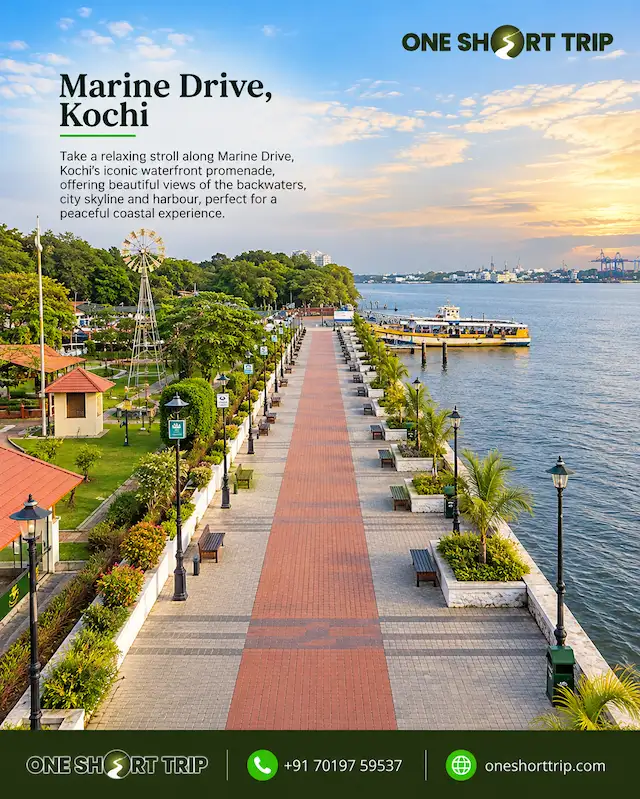 Marine Drive in Kochi on tour from Bangalore