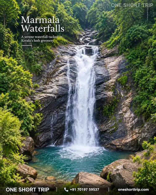 Marmala Waterfalls near Vagamon on tour from Bangalore