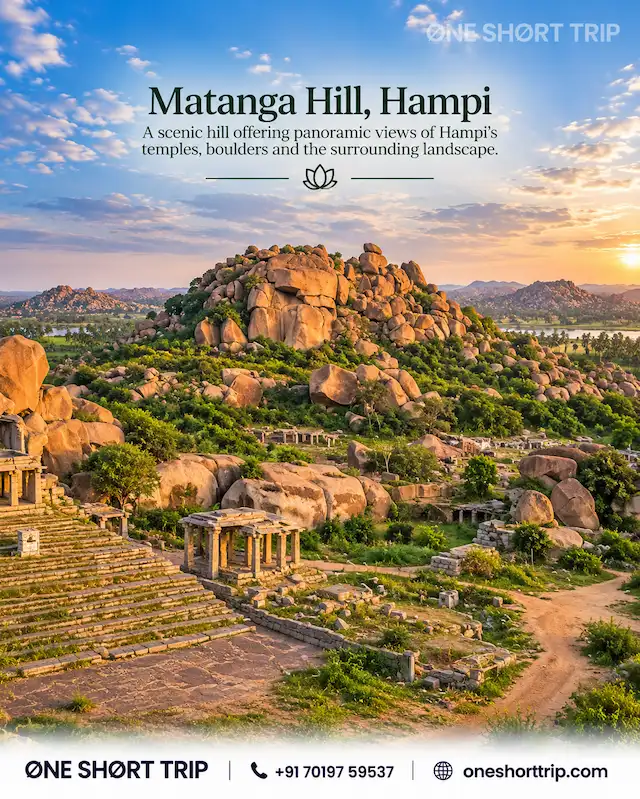 Matanga Hill overlooking the Hampi landscape