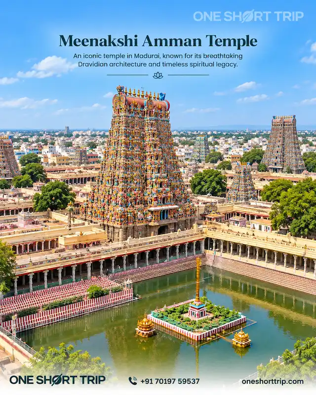 Meenakshi Amman Temple in Madurai on the Madurai Rameswaram Dhanushkodi tour from Bangalore