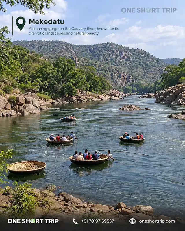 Mekedatu gorge and viewpoint near Bangalore