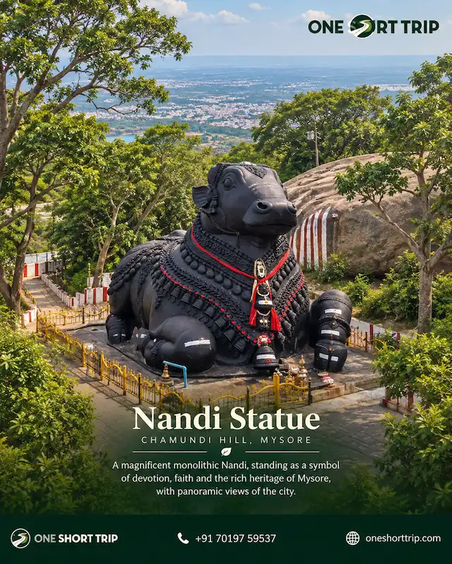 Nandi Statue on Chamundi Hills in Mysuru