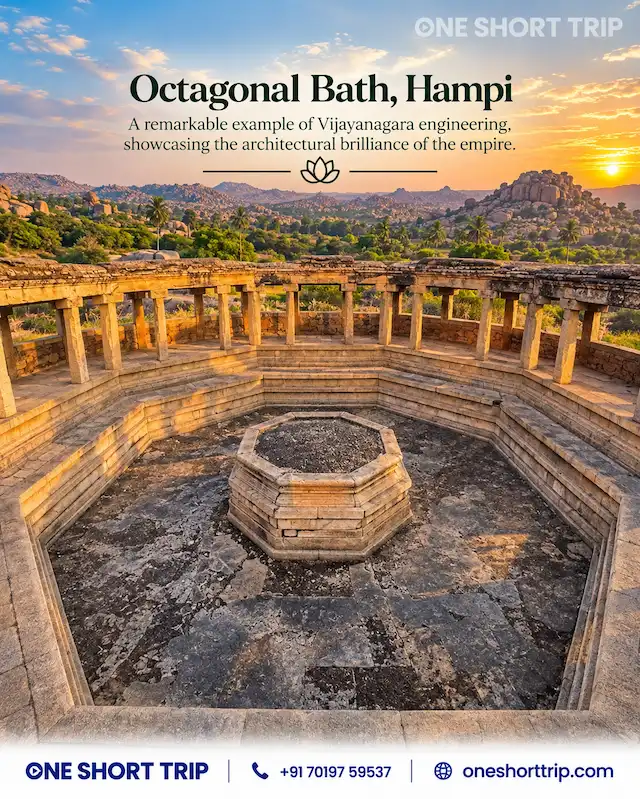 Octagonal Bath in the Hampi Royal Centre