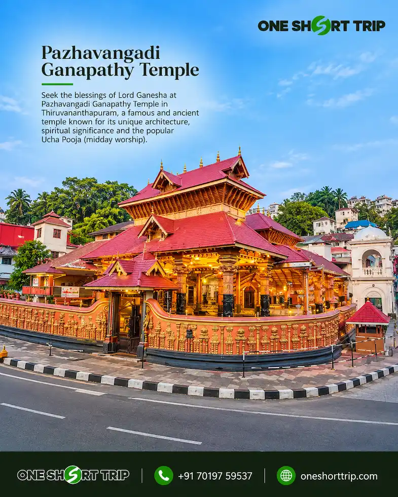 Pazhavangadi Ganapathy Temple in Thiruvananthapuram on a tour from Bangalore
