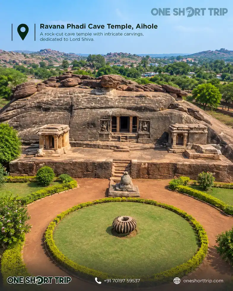 Ravana Phadi rock-cut cave temple in Aihole