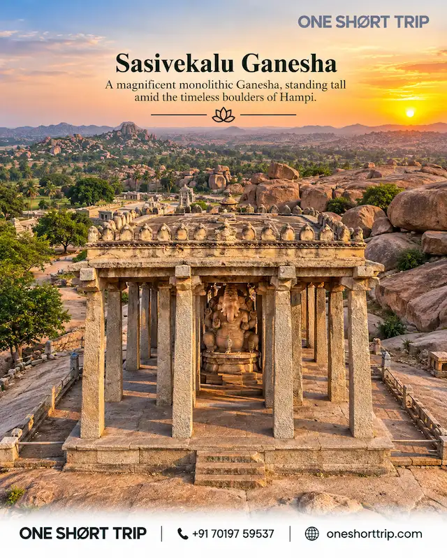 Sasivekalu Ganesha monolithic sculpture in Hampi