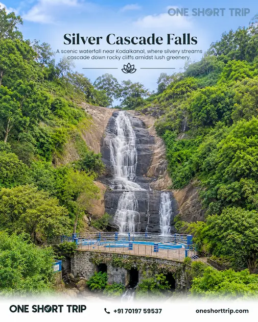 Silver Cascade Falls in Kodaikanal on a Madurai and Kodaikanal tour