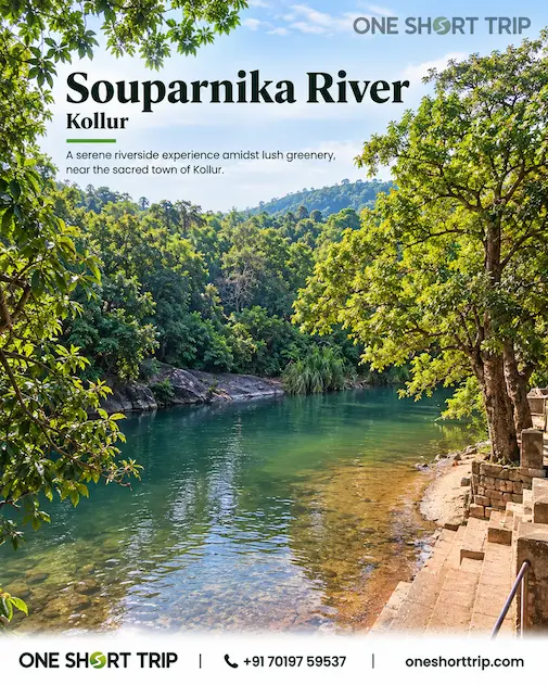 Souparnika River Kollur on Mookambika and Kodachadri tour from Bangalore