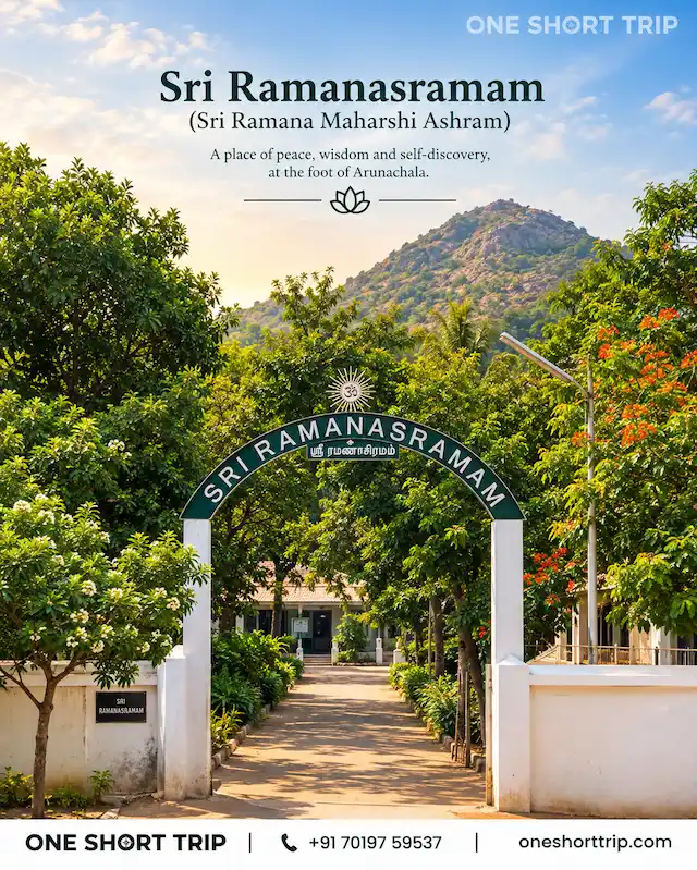 Sri Ramanasramam in Tiruvannamalai on Arunachalam tour from Bangalore