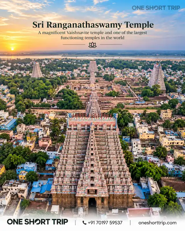 Sri Ranganathaswamy Temple at Srirangam on a tour from Bangalore