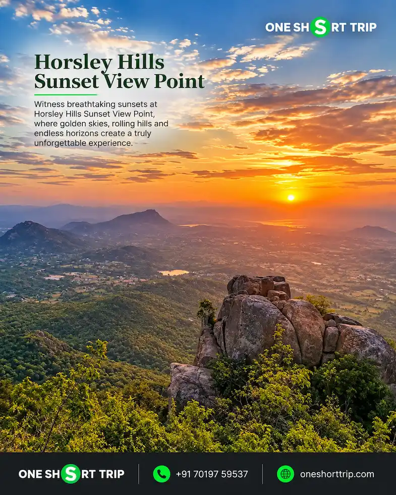 Sunset Viewpoint at Horsley Hills on tour from Bangalore