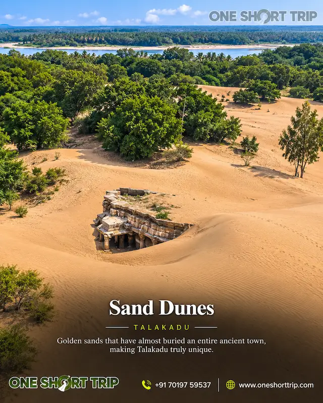 Sand dunes surrounding the historic temples of Talakadu