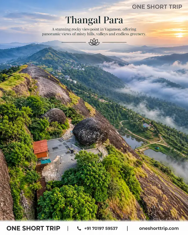 Thangal Para in Vagamon on tour from Bangalore