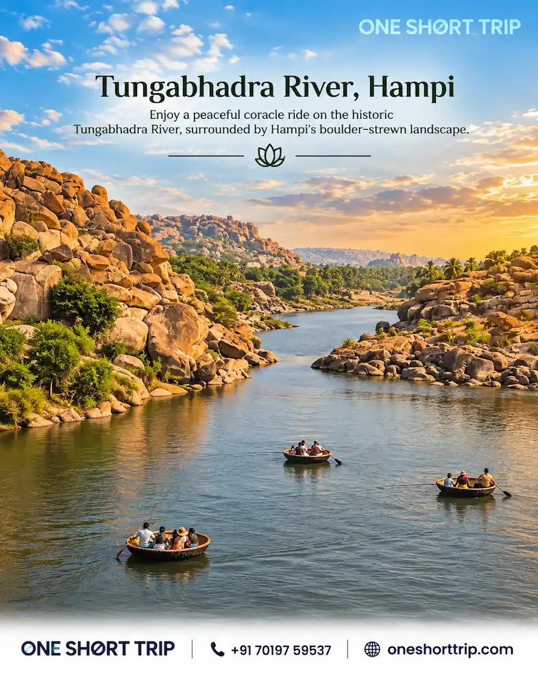 Tungabhadra River flowing through the Hampi heritage landscape