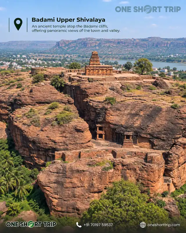 Upper Shivalaya temple on the northern hill at Badami