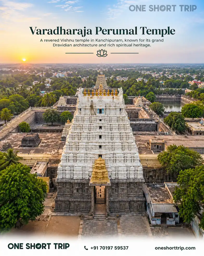 Varadharaja Perumal Temple in Kanchipuram on a tour from Bangalore