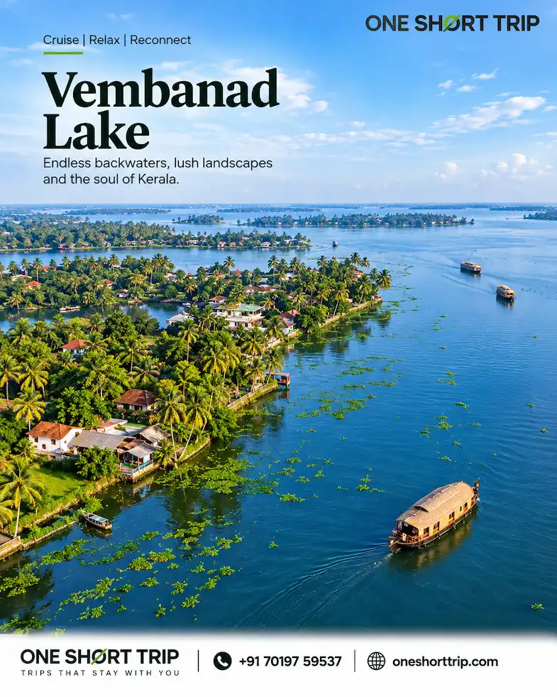Vembanad Lake in Alleppey on Kerala backwater tour