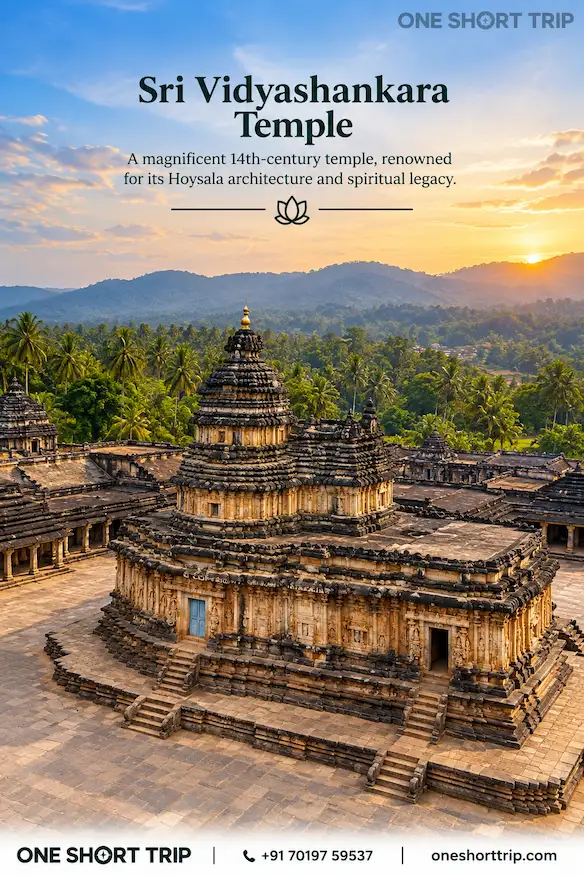 Vidyashankara Temple Sringeri on pilgrimage from Bangalore