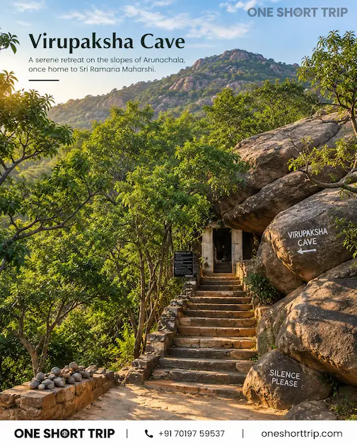 Virupaksha Cave on Arunachala Hill in Tiruvannamalai